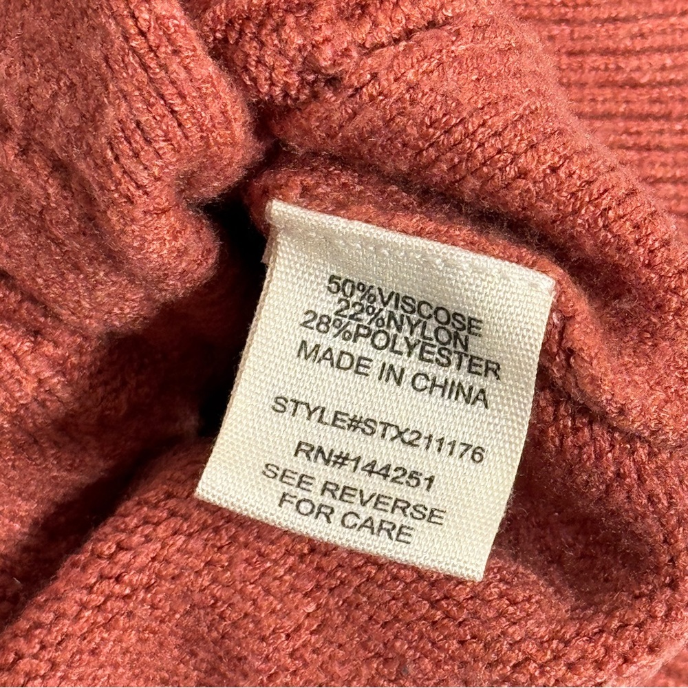 Jessica Simpson Chunky Knit Coral Button Sweater Vest Academic Chic Layering S - Picture 4 of 5